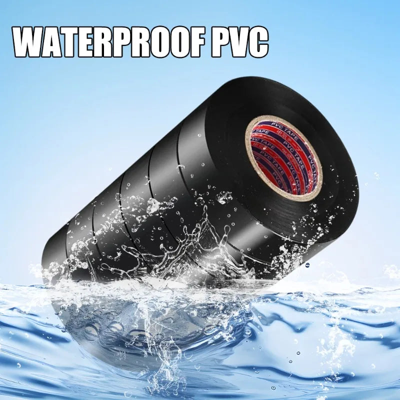 10/100M Black Flame Retardant Electrical Insulation Tape Strong Adhesive Wire Harness Tape for Electrical Wiring Waterproof Tape