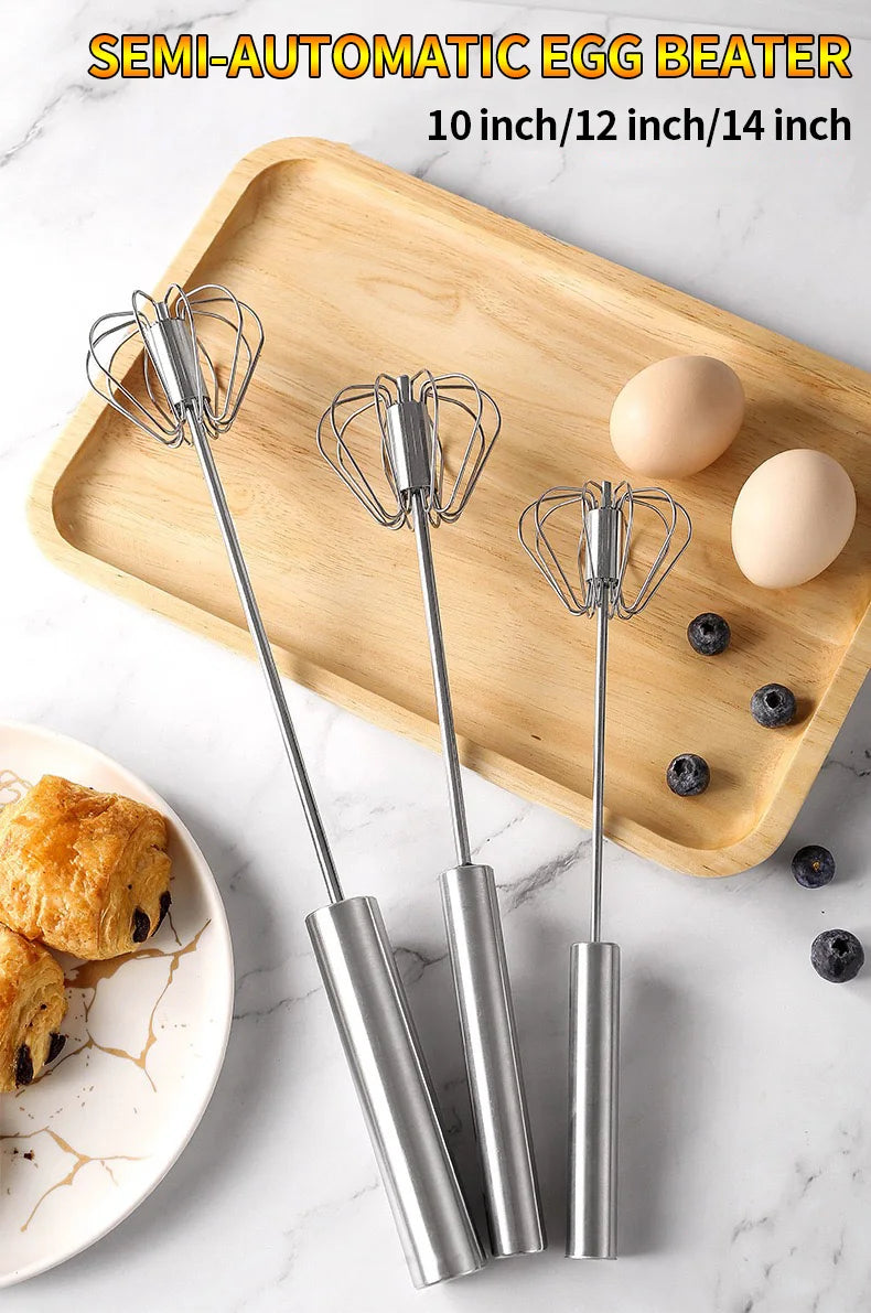 Semi Automatic Egg Beater Rotating Cream Egg Mixer Household Manual Egg Beater Baking Tool Kitchen Tools