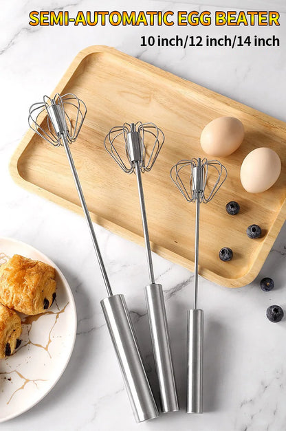 Semi Automatic Egg Beater Rotating Cream Egg Mixer Household Manual Egg Beater Baking Tool Kitchen Tools