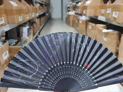 1pc-Multi-colored hand folding fan, bamboo folding fan, hand folding fan for church wedding gifts, party discount