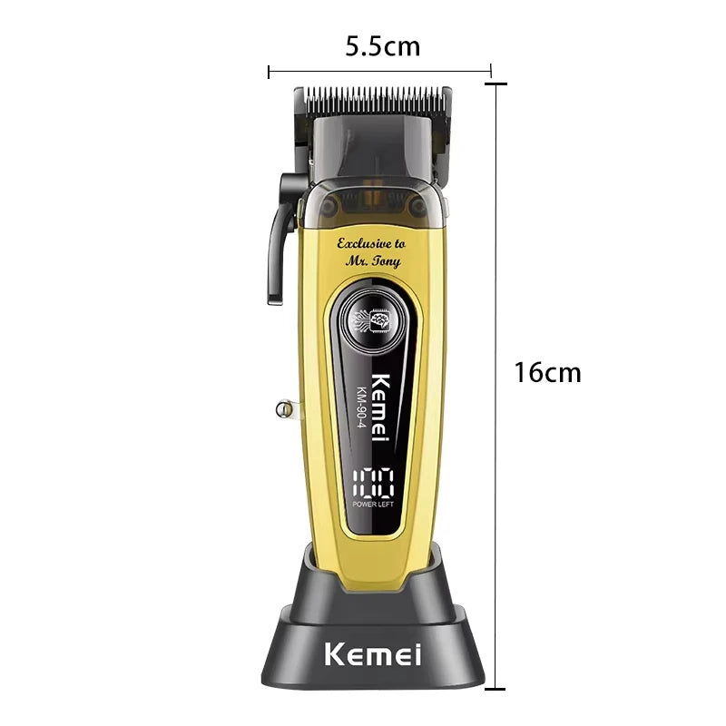 Kemei Professional Electric Hair Clipper 10W Big Power Trimmers Rechargeable Men's Hair Cutting Machine Barber Clippers KM-90-4