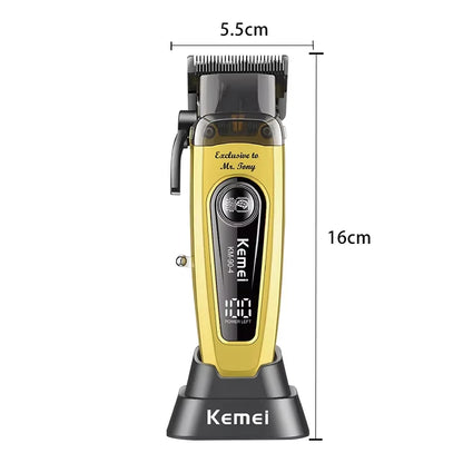 Kemei Professional Electric Hair Clipper 10W Big Power Trimmers Rechargeable Men's Hair Cutting Machine Barber Clippers KM-90-4