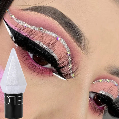 Diamond Shiny Eye Liners Eyeshadow Waterproof Silver Rose Gold Color Glitter Sequins Eyeliner Eye Shadow Makeup Beauty Cosmetics