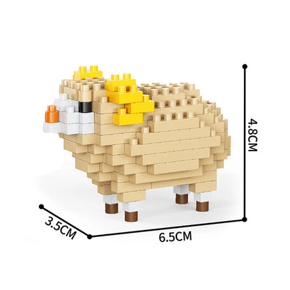 KNEW BUILT Alpacas Elk Giraffes Tiny Animals Micro Mini Building Blocks Toy-Easy Assembly,Educational Gift for Kids' DIY Decor