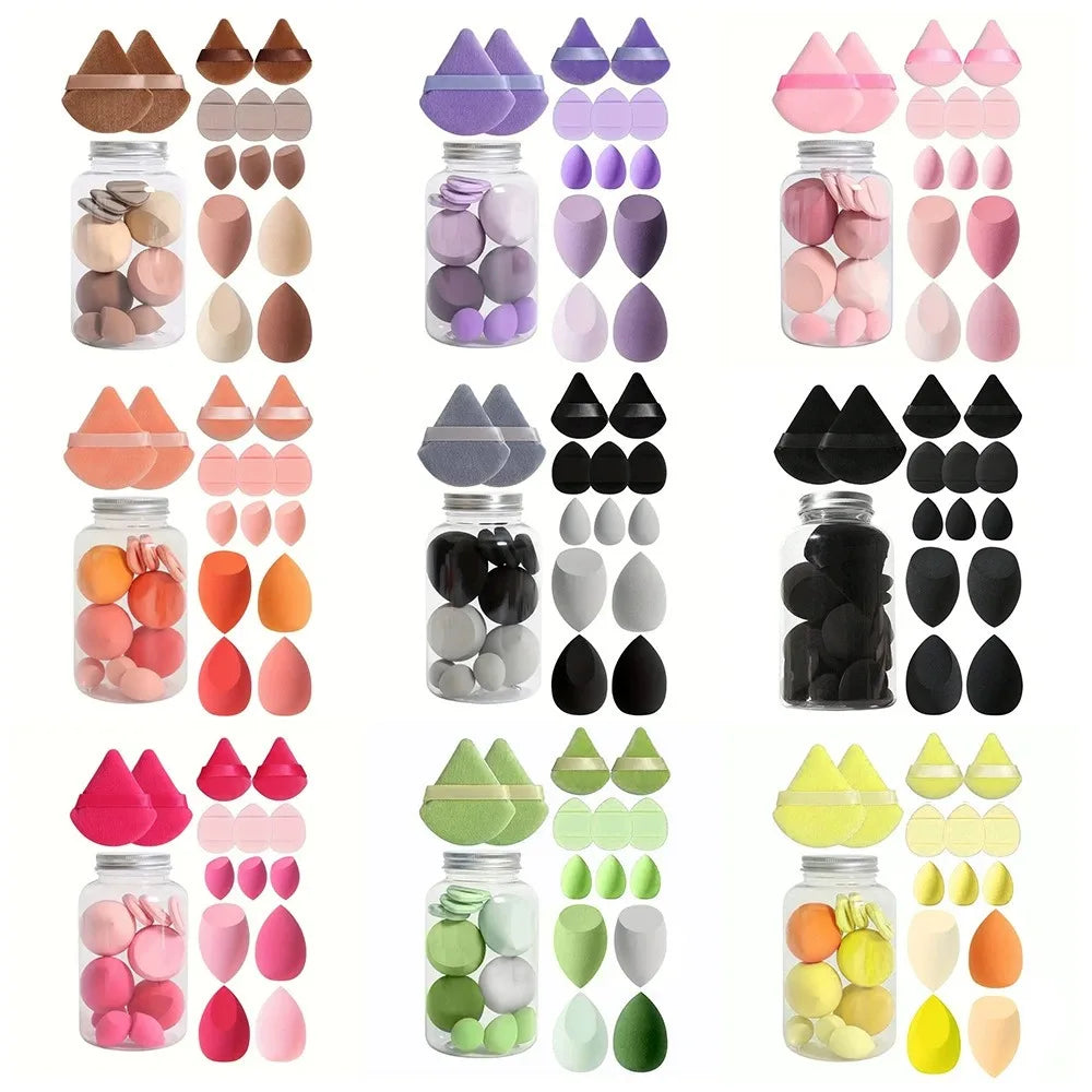 12/14Pcs Makeup Sponge Set Cosmetic Blender Beauty Egg Foundation Sponge Powder Puffs Mini Finger Puff Women Make Up Accessories