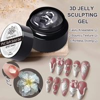 A clear Sculpted gel