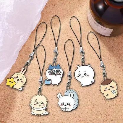 ChiIkawaS Mobile Phone Chain ハチワレ Hachiware うさぎ USAGI ちい/.かわ Mobile Phone Pendant Chain Cute Cartoon Character Small Gift