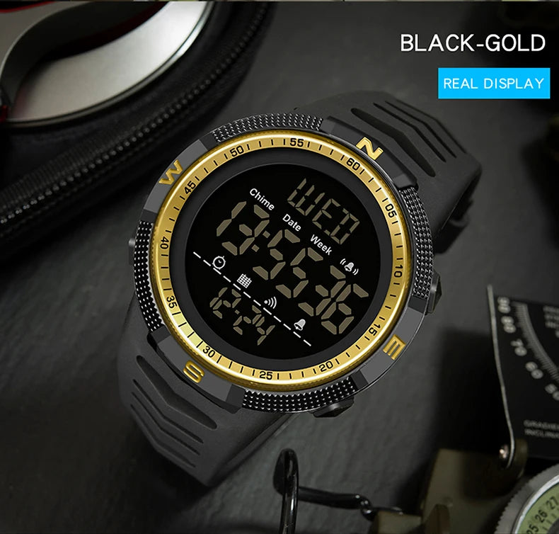 SANDA Brand Military Sport Watch Mens Clock Fashion Digital Wristwatch Shockproof Countdown Watches Waterproof Hour Bracelet