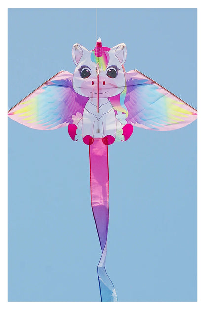 Yongjian Pink Unicorn Kite  small kite suitable for children or beginners, easy to fly With 50m kite string