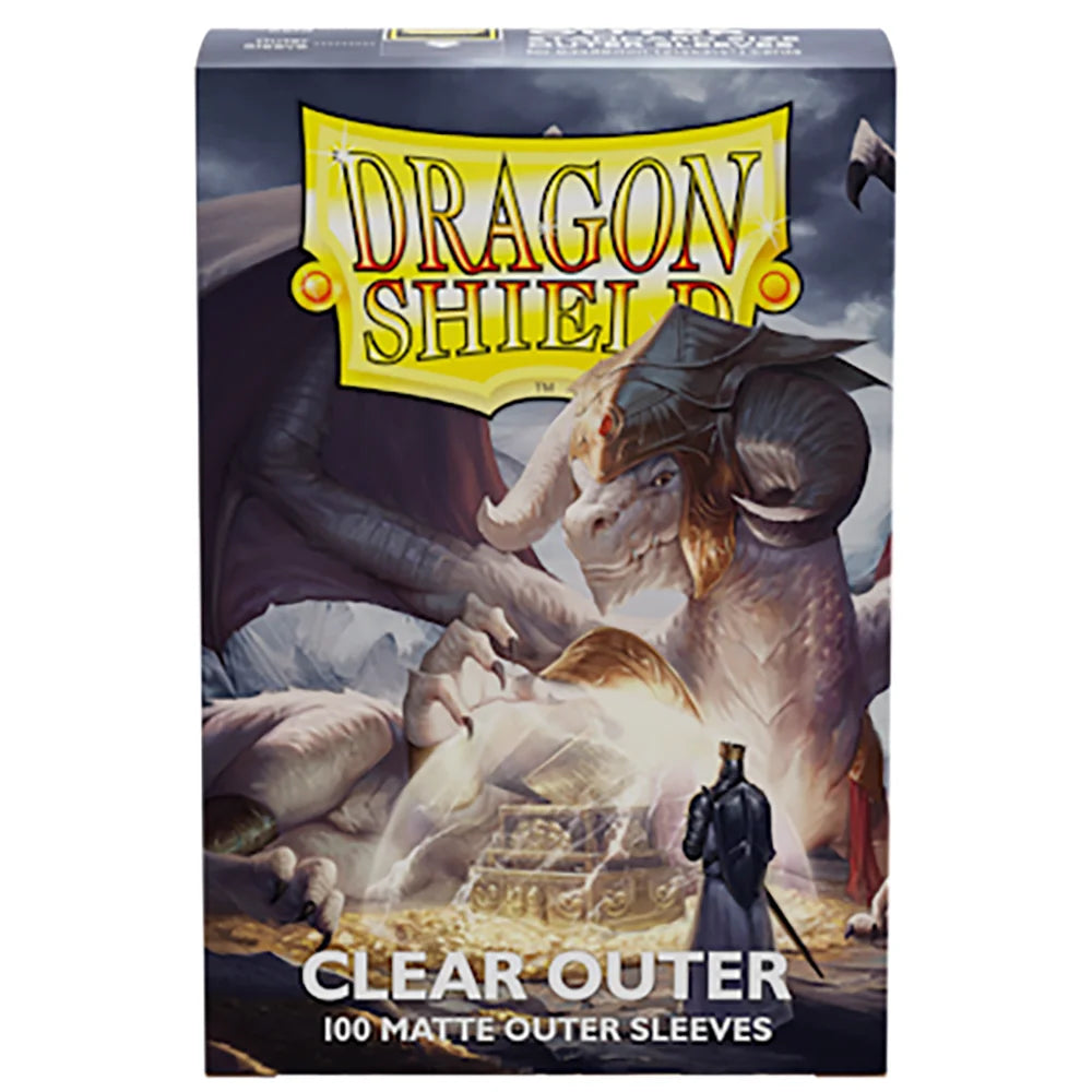 Clear Outer 100 Pcs Matte Dragon Shield :Outer Sleeves are Smooth & Tough - Compatible with Magic PKM Cards Protector Cover