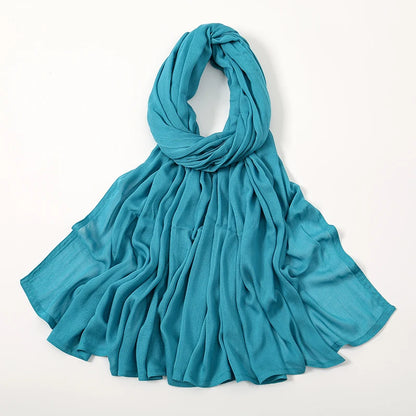 Fashion Modal Hijab Rayon Cotton Shawls Muslim Hijabs For Women Plain Scarf Big Size Headscarf Islamic Turban Headband 190*85cm