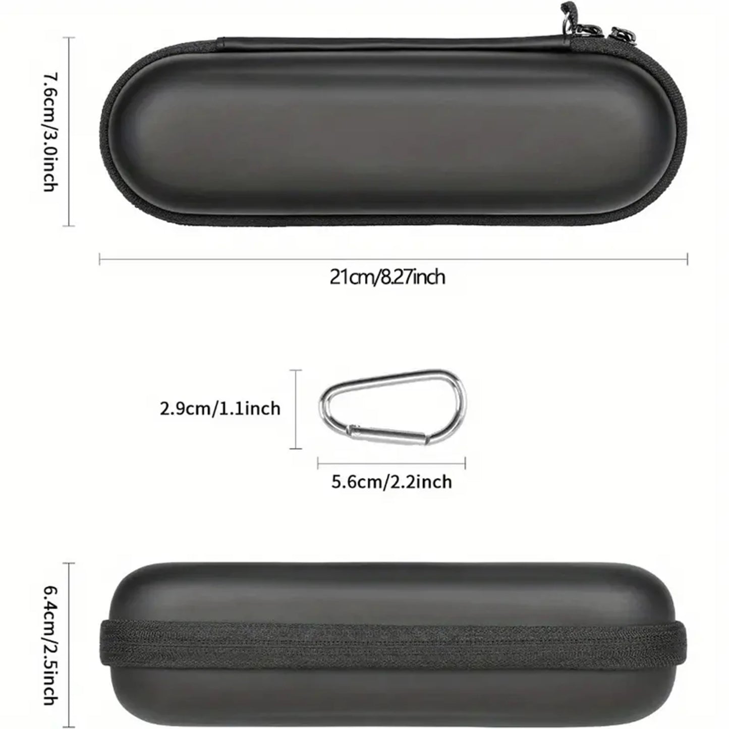 1pcs Electric Toothbrush Travel Case for Oral-B Pro/iO, Philips Sonicare, Oral B Toothbrush Case for Brush Heads & Accessories