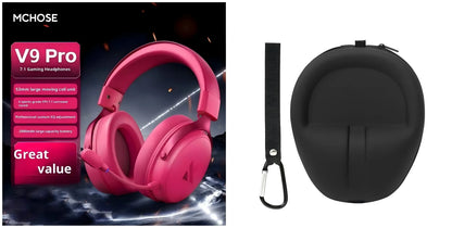 MCHOSE V9 Pro2 Gaming Headset, Over-Ear Quad-Mode Wireless Bluetooth Headphones for PC with Microphone (Delta Style)