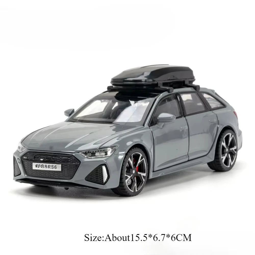 1:32 RS6 RS7 Alloy Miniature Models Diecast Car Toys 6 Doors Opened Sound Light Pull Back Metal Vehices Children's Holiday Gifts