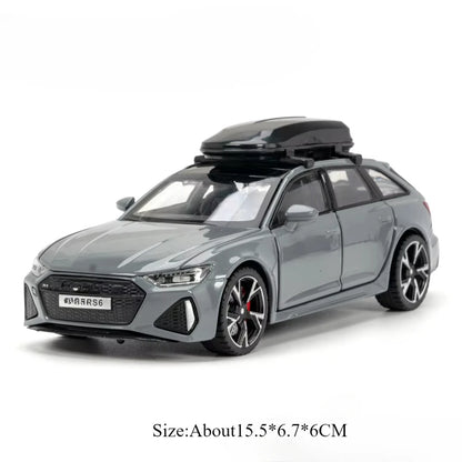 1:32 RS6 RS7 Alloy Miniature Models Diecast Car Toys 6 Doors Opened Sound Light Pull Back Metal Vehices Children's Holiday Gifts