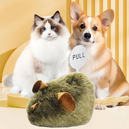 Smart Induction Squeaky Mouse Plush Toy - Sound-Activated Self-Entertainment Cat Teaser Simulation Small Pet Toy for Distraction