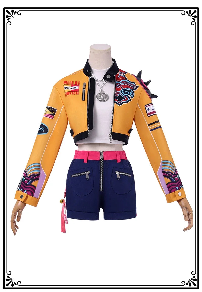 KPop Rumi Cosplay Costume Wig Women Girls Halloween Carnival Comic-con Party Role Playing Outfits