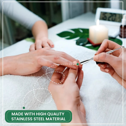1/2/4pcs Stainless Steel Cuticle Pusher,Sharp Edge Spoon Shaped Dual Ended Cuticle Pusher Remover Cleaner,Manicure Pedicure Tool