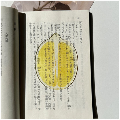 Delicate Transparent Acrylic Apple Bookmark Reading Mark Student Gift Premium Feeling Cute Grape Tomato Bookmarks