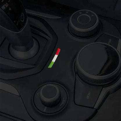 Gear Shift Panel 3D Italy National Flag Decoration Car Stickers For Alfa Romeo Giulia Stelvio Interior Accessories Trim