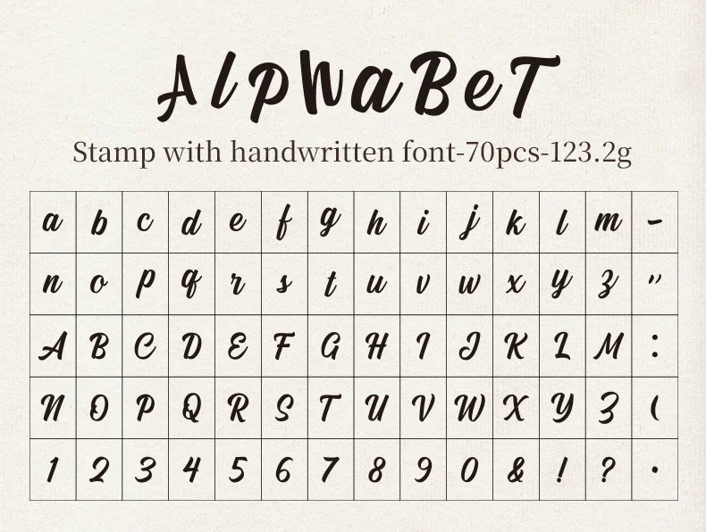 Journal GO 70pcs/set Wooden Rubber Alphabet Letter Number Stamp Set for Card Collage Junk Journal Scrapbooking DIY Standard Seal