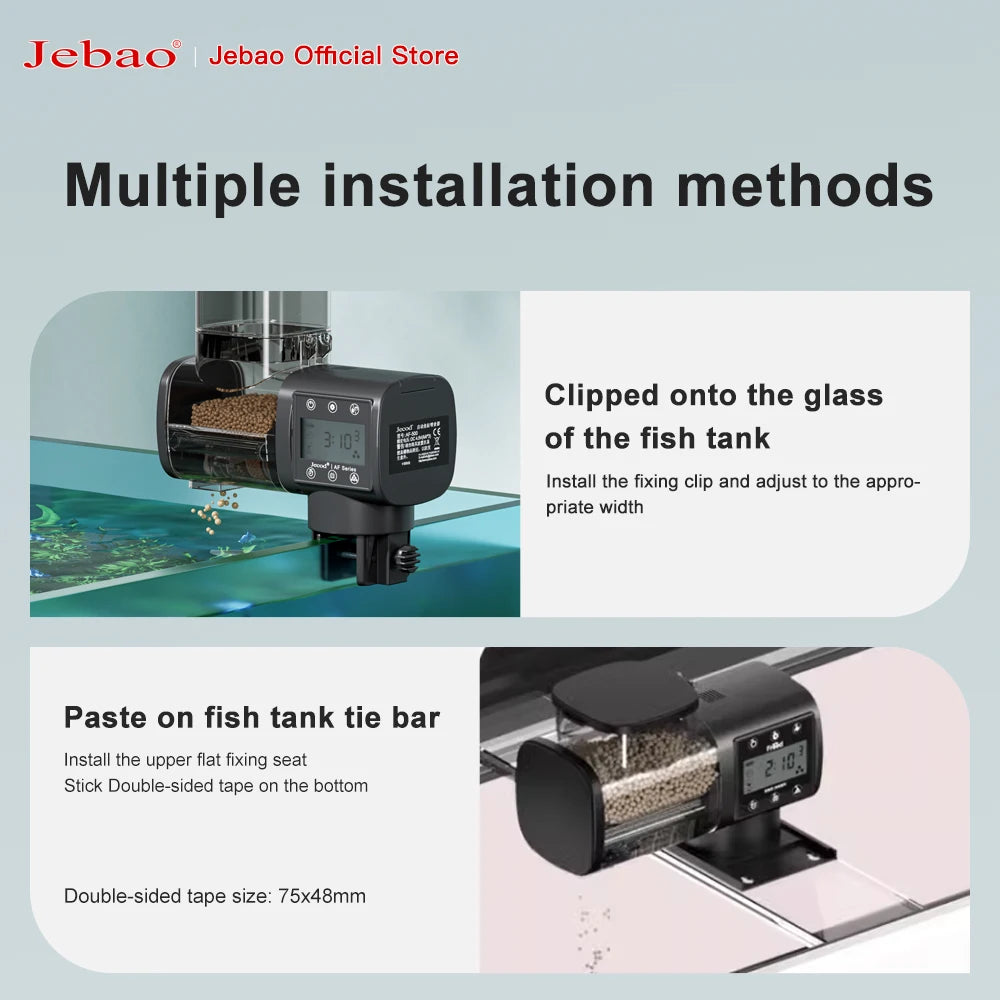 Jebao Jecod New Aquarium Fish Tank Feeder Intelligent Automatic Feeder Digital Timing Fish Tank Accessories Fish Feeding