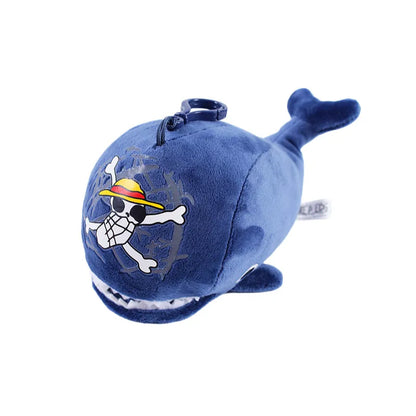 Original 15cm Anime One Piece Raab Laboon Plush Keychain Pendant Toys Whale Marine Animal Soft Stuffed Dolls Child Birthday Gift