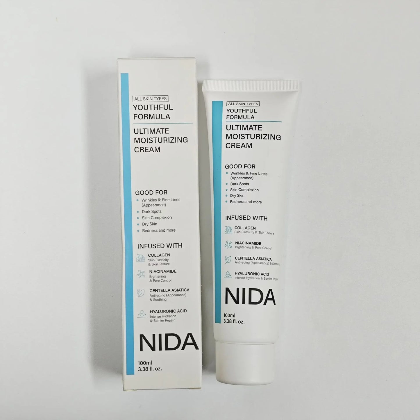 NIDA Ultimate Moisturizing Facial Cream Daily Skin Care Repairing Pores Redness Hyaluronic Acid Wrinkles Spot Korea Skin Care
