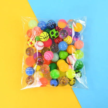 10-50Pcs Rubber Bouncy Ball Kids Favors Summer Birthday Party Gift for Guests Goody Pinata Fillers Prizes Bouncing Ball Toy 25mm