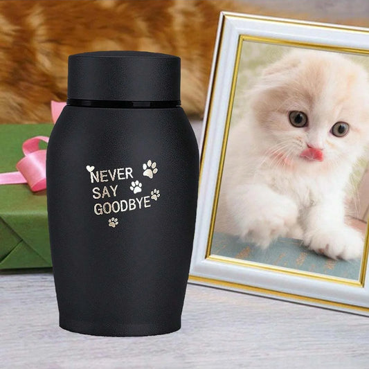 1pc-Personalized pet urn with paw prints - ensuring the safety and reliability of your beloved cat or dog's ashes