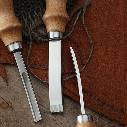 1/4PCS Leather Edge Skiving Beveler Tools Wide Leather Craft Edge Beveler Tool Kit Leather Edge Trimmer for DIY Leather Craft