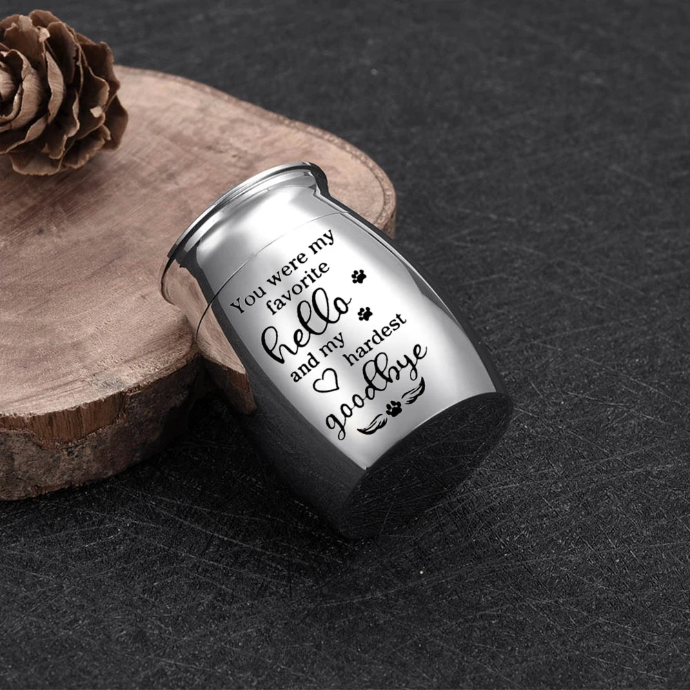 Small Urns for Human Ashes Mini Urn for Ashes Dog paw print Keepsake Urns for Ashes for Sharing Memorial Ashes Holder