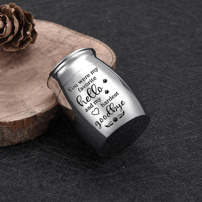 Small Urns for Human Ashes Mini Urn for Ashes Dog paw print Keepsake Urns for Ashes for Sharing Memorial Ashes Holder