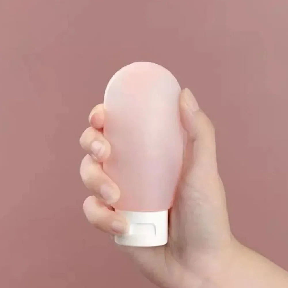 4Pcs 60ml Travel Botttle Set Refillable Bottles Soft Cream Lotion Shampoo Squeeze Tube Empty Cosmetic Containers Makeup Tools