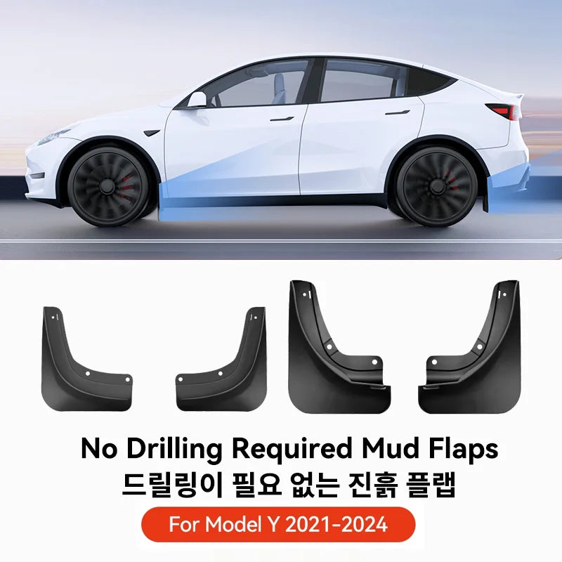 YZ For Tesla Model 3/Y/YL Highland Juniper 2021-2026 Front Rear Wheel Mud Flaps Tesla Front Rear Fender Protector Accessories