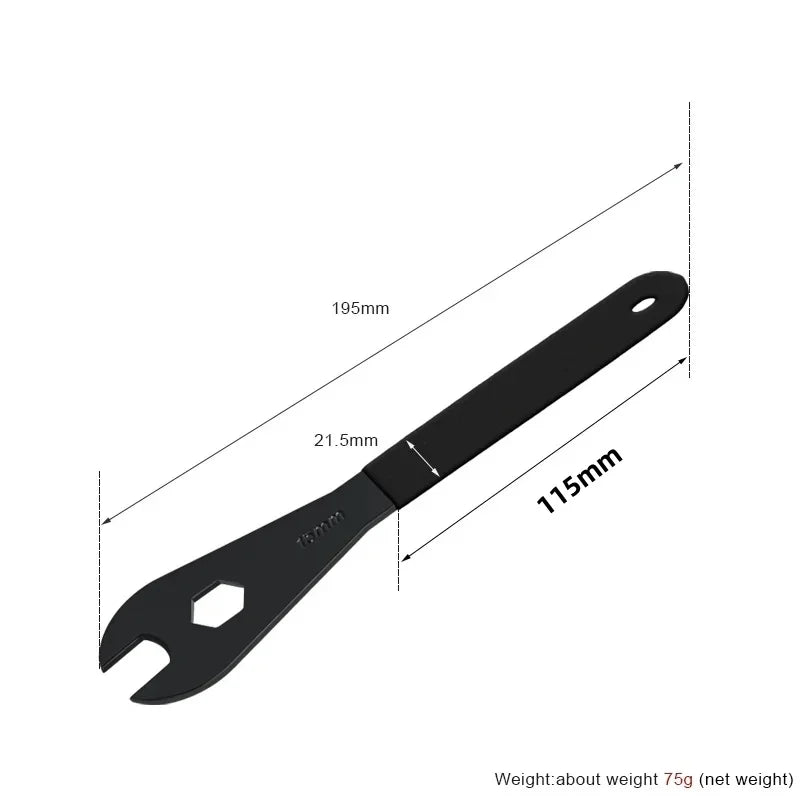 Bicycle Pedal Wrench 15mm Durable For MTB Mountain Bike Hubs Install Remover Removal Spanner Road Cycling Repair Tools ﻿