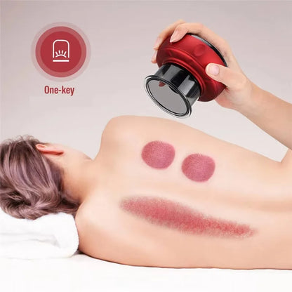 wireless Body Scraping Massage Smart 6/12 Gear Electric Vacuum Cupping Heating Suction Cup Device Back Neck Arm Massger