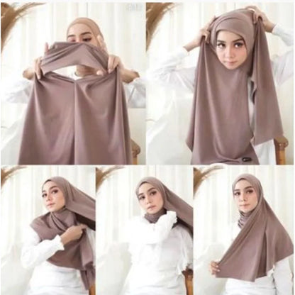 Premium Jersey Instant Hijab Good Stitch Stretchy Jersey Scarf Malaysia Wraps Plain Muslim Turban Headband Shawls Supplier