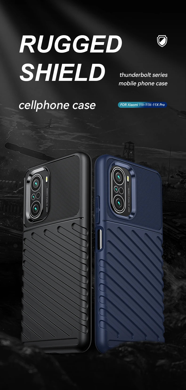 Luxury Case Cover Shockproof Silicone Phone Case For XIAOMI 11i/11X Pro/Redmi K40/K40 Pro/K40 Pro+/Poco F3