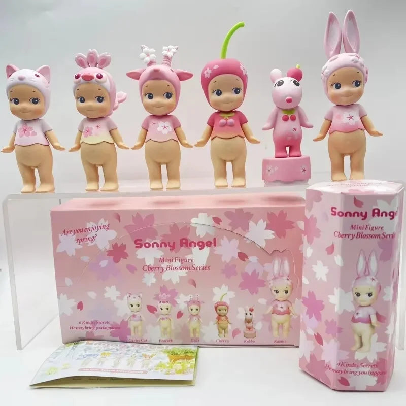 Sonny Angel Cherry Blossom Series Pink Blind Box Toys Anime Action Figure Model Original Ornament Children's Birthday Gifts