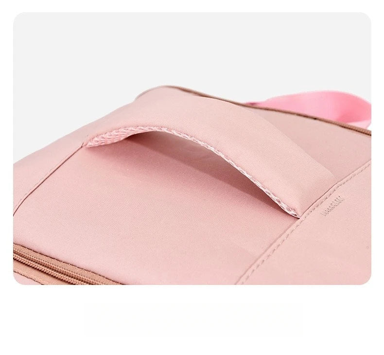 Lightweight Large Travel Backpack, Solid Color Minimalist Multifunctional Student School Bag