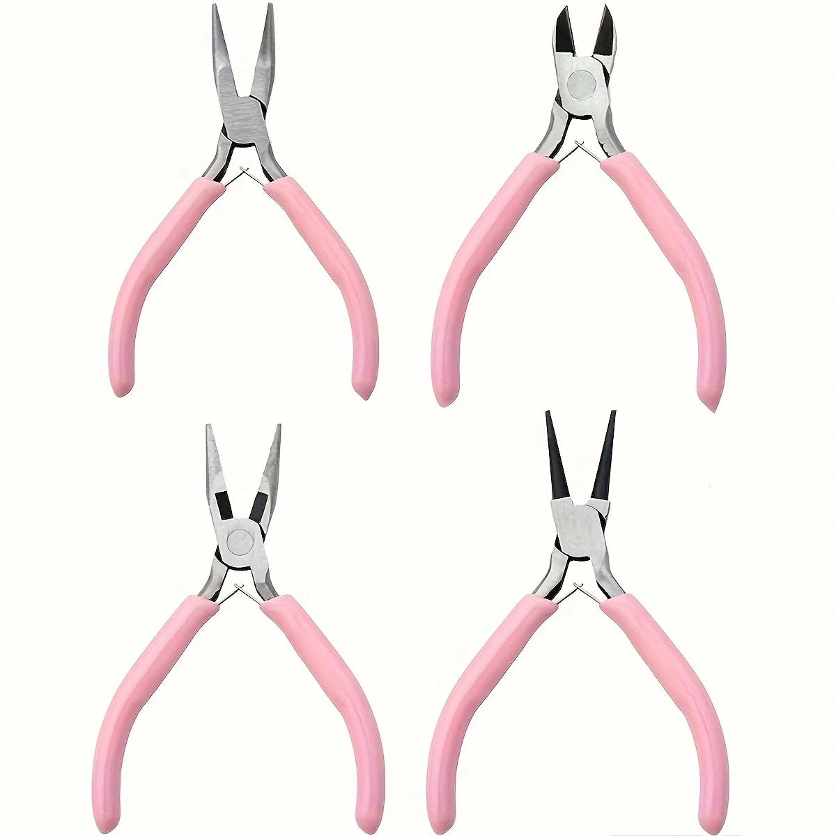 4/3/1pcs Iron Jewelry Pliers Tool Kit Includes Needle Round Wire Cutter And Curved Nose Pliers For Jewelry Beading Repair