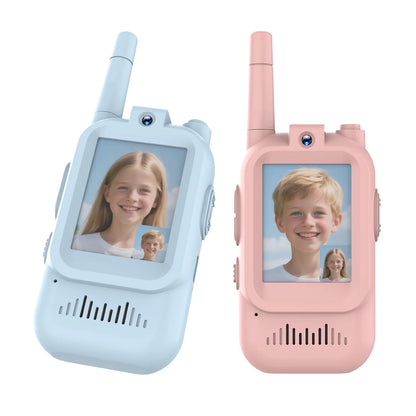 2 Pack Kids Walkie Talkies with Video, Rechargeable, Portable Play Toy, Gift for Camping Travel, Boys Girls 3-12
