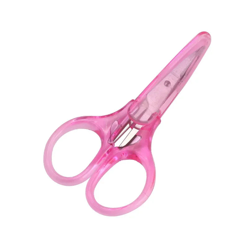 1pc Compact Precision Craft Scissors Sharp Stainless Steel Blades with Protective Cap, Tsa-Approved for Travel Stationery