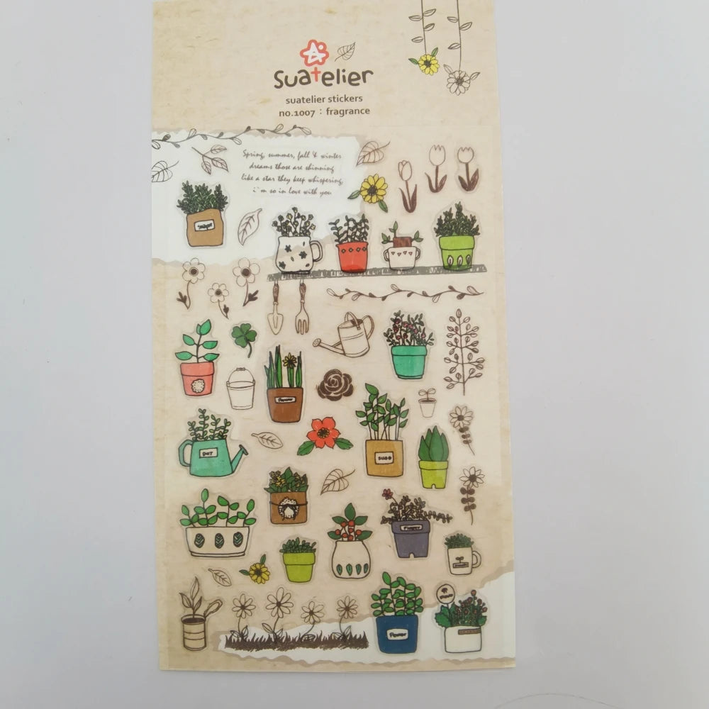 Korean Import Suatelier Travel Home Life Study Friend Stickers Scrapbooking Diy Journaling Diary Stationery Sticker School Gift