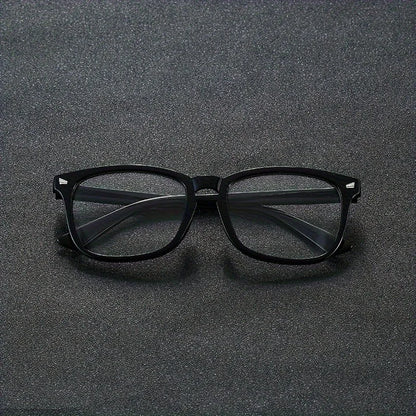 1pc Square Rivet Fashion Anti Blue Light Glasses for Daily Commute, Fashion Glasses|Riveted Frame Design|Lightweight Eyewear