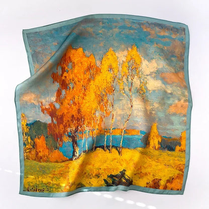 Scarf 100% Silk Bandana Women Square Scarves Wrap Kerchief Spring Fashion Luxury High Quality Headband Hijab Shawls 2026