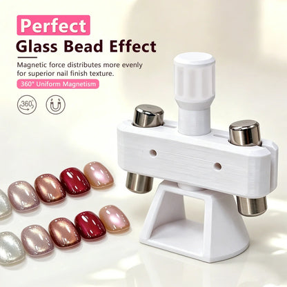 Powerful Automatic Cat‘s Eye Magnet Rotatable Whipping top Design Wide Light Glass Bead Nail Art Magnetic for Gel Nail Polish