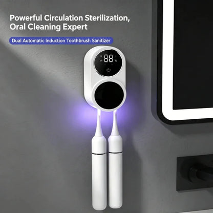 Mini Portable Rechargeable Travel Toothbrush Sterilizer Induction Switch with Charge Display Toothbrush Sterilizer Case