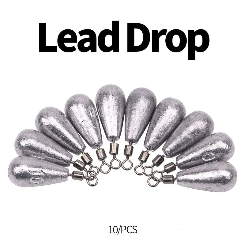 Quick Release Fishing Weight Sinker 10Pcs10g Soft Bait Sinker Bass Fishing Tackle Accessories Line Sinkers Hook Connector